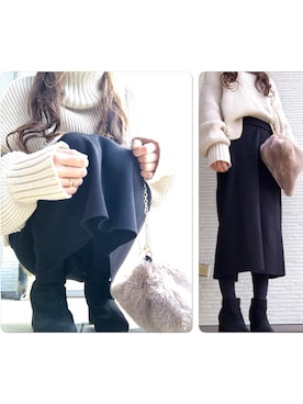 Asami◡̈さん（レディース・155cm）の冬コーディネート