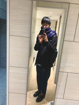 「Yohji Yamamoto（ヨウジヤマモト）のアイテム（テーラードジャケット）」を使った、Aa/♯♭さん（メンズ・180cm）の秋コーディネート