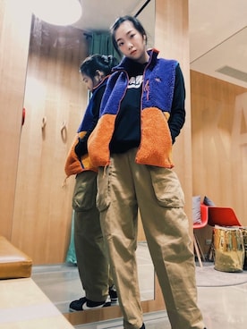 「NIKE SPORTSWEAR（ナイキスポーツウェアー）のアイテム（ジャケット/アウター）」を使った、シカさん（レディース・167cm）の秋コーディネート
