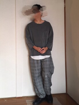 「chapter world（チャプターワールド）のアイテム」を使った、チョコまるさん（メンズ・165cm）の秋コーディネート