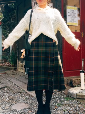 「haco!（ハコ）のアイテム（ブーツ）」を使った、ぱややさん（レディース・160cm）の冬コーディネート