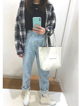 「UNIQUE（ユニーク）のアイテム」を使った、jeni🍒さん（レディース・157cm）の春コーディネート