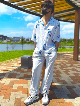 「ARMANI EXCHANGE（アルマーニエクスチェンジ）のアイテム（腕時計）」を使った、RENさん（メンズ・166cm）の夏コーディネート