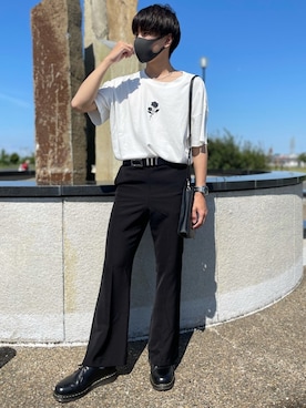 「ARMANI EXCHANGE（アルマーニエクスチェンジ）のアイテム（腕時計）」を使った、RENさん（メンズ・166cm）の夏コーディネート