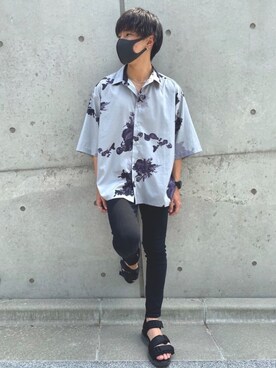 「ADRER（アドラー）の【ADRER】surgical stainless necklace / サージカルステンレスネックレス（ネックレス）」を使った、RENさん（メンズ・166cm）の夏コーディネート