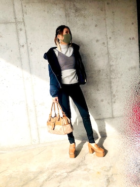 「Lapis（-）のアイテム」を使った、Qさん（レディース・158cm）の冬コーディネート