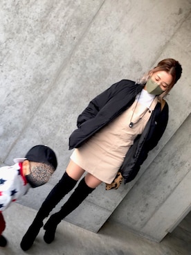 「Lapis（-）のアイテム」を使った、Qさん（レディース・158cm）の冬コーディネート