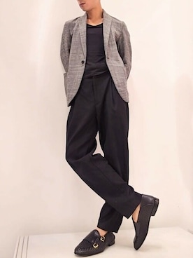 「きれい目コーデ」｜TAKA-Q スタッフさん（メンズ・170cm）の秋コーディネート