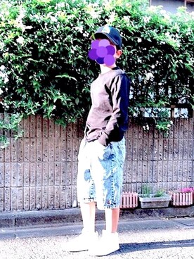 「息子」｜「アイテム（その他）」を使った、ちゃあさん（レディース・154cm）の春コーディネート