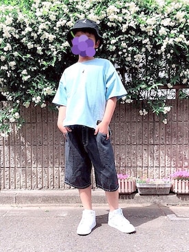 「息子」｜「アイテム（その他）」を使った、ちゃあさん（レディース・154cm）の春コーディネート