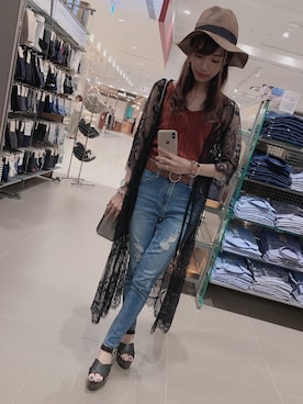 「レースカーディガン」｜☆☆☆さん（レディース・155cm・20代）の夏コーディネート