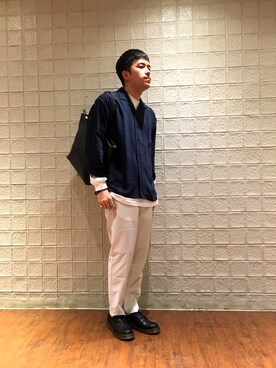 「RAGEBLUE（レイジブルー）のアイテム（トートバッグ）」を使った、松野。さん（メンズ・175cm）の春コーディネート