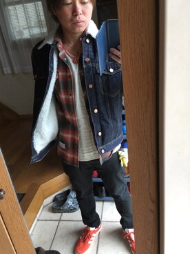 「H&M（エイチ・アンド・エム）のアイテム（ジャケット/アウター）」を使った、飛翔さん（メンズ・161cm・20代）の冬コーディネート