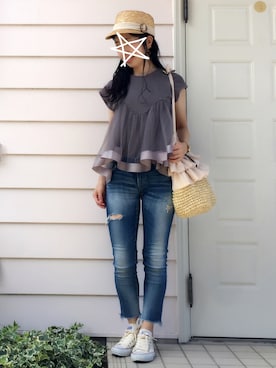 kcoさん（レディース・157cm）の夏コーディネート