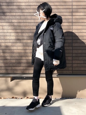「アイテム（スウェット）」を使った、kcoさん（レディース・158cm・30代）の冬コーディネート