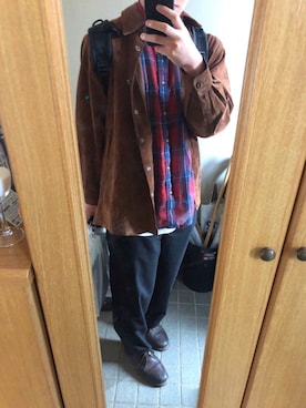 「Anello」｜「アイテム（ブーツ）」を使った、としさん（メンズ・178cm）の春コーディネート