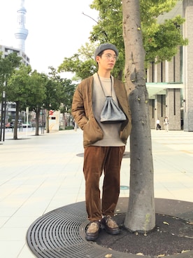 「GLOBAL WORK（グローバルワーク）のアイテム（ナイロンジャケット）」を使った、kenjiさん（メンズ・165cm）の秋コーディネート