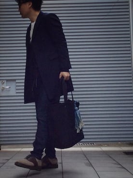 「ディーゼル」｜「アイテム（チェスターコート）」を使った、LIBER-Oさん（メンズ・173cm）の冬コーディネート