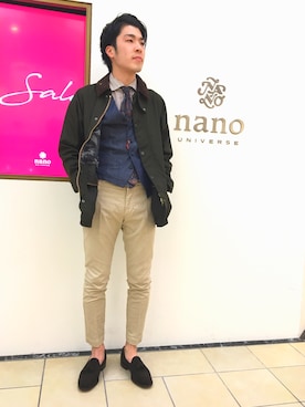 nanouniverse難波STAFFさん（メンズ・170cm）の冬コーディネート