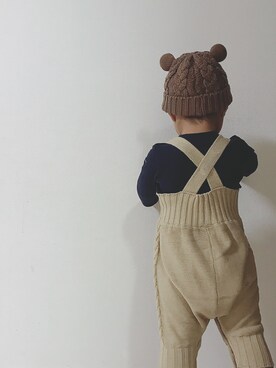「BRANSHES（ブランシェス）のアイテム（オールインワン・サロペット）」を使った、loveさん（レディース・160cm）の春コーディネート