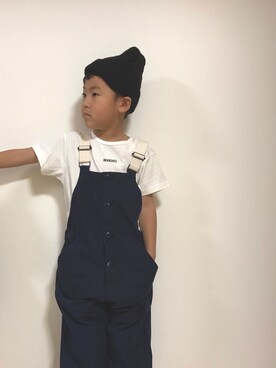「BRANSHES（ブランシェス）のアイテム（オールインワン・サロペット）」を使った、loveさん（レディース・160cm）の春コーディネート
