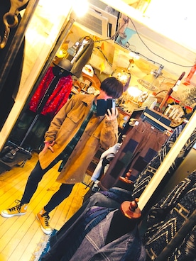 「Saint Laurent（サンローラン）のアイテム（ジャケット/アウター）」を使った、あっちょんさん（メンズ・167cm）の冬コーディネート