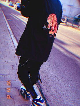 「LONELY/論理（ロンリー）のアイテム（ジャケット/アウター）」を使った、Routnさん（メンズ・175cm）の春コーディネート