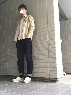 「SPERGA（スペルガ）のアイテム（シューズ）」を使った、trnkhtlさん（メンズ・172cm）の春コーディネート