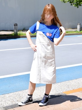 「KIRSH（キルシー）のアイテム（ワンピース/ドレス）」を使った、ᴋᴀɴᴋᴀɴ🍒さん（レディース・153cm）の夏コーディネート