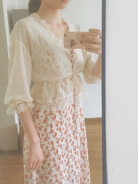 「NICE CLAUP（ナイスクラップ）のアイテム（アンサンブル）」を使った、Natsumiさん（レディース・174cm）の夏コーディネート