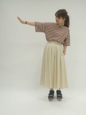 「スカーチョ」｜「アイテム（アナログ腕時計）」を使った、eritisさん（レディース・161cm）の夏コーディネート