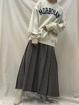 「LOWRYS FARM（ローリーズファーム）のストレッチヒールブーツ　851418（ブーツ）」を使った、eritisさん（レディース・161cm）の秋コーディネート