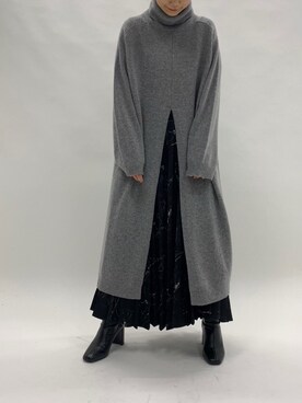 「LOWRYS FARM（ローリーズファーム）のストレッチヒールブーツ　851418（ブーツ）」を使った、eritisさん（レディース・161cm）の秋コーディネート