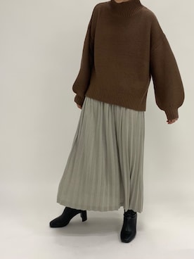 「LOWRYS FARM（ローリーズファーム）のストレッチヒールブーツ　851418（ブーツ）」を使った、eritisさん（レディース・161cm）の秋コーディネート