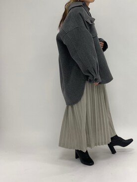 「LOWRYS FARM（ローリーズファーム）のストレッチヒールブーツ　851418（ブーツ）」を使った、eritisさん（レディース・161cm）の秋コーディネート