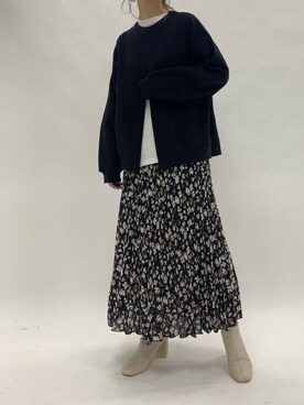 「LOWRYS FARM（ローリーズファーム）のストレッチヒールブーツ　851418（ブーツ）」を使った、eritisさん（レディース・161cm）の秋コーディネート