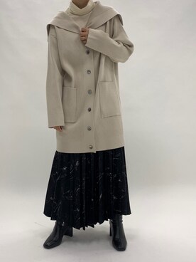 「LOWRYS FARM（ローリーズファーム）のストレッチヒールブーツ　851418（ブーツ）」を使った、eritisさん（レディース・161cm）の秋コーディネート