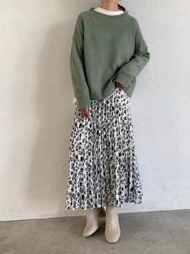 「LOWRYS FARM（ローリーズファーム）のストレッチヒールブーツ　851418（ブーツ）」を使った、eritisさん（レディース・161cm）の冬コーディネート