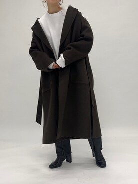 「LOWRYS FARM（ローリーズファーム）のストレッチヒールブーツ　851418（ブーツ）」を使った、eritisさん（レディース・161cm）の冬コーディネート