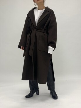 「LOWRYS FARM（ローリーズファーム）のストレッチヒールブーツ　851418（ブーツ）」を使った、eritisさん（レディース・161cm）の冬コーディネート