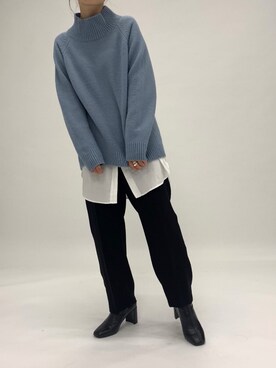 「LOWRYS FARM（ローリーズファーム）のストレッチヒールブーツ　851418（ブーツ）」を使った、eritisさん（レディース・161cm）の冬コーディネート