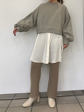 「LOWRYS FARM（ローリーズファーム）のストレッチヒールブーツ　851418（ブーツ）」を使った、eritisさん（レディース・161cm）の冬コーディネート