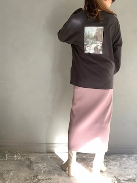 「LOWRYS FARM（ローリーズファーム）のストレッチヒールブーツ　851418（ブーツ）」を使った、eritisさん（レディース・161cm）の冬コーディネート