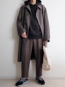 「AURALEE（オーラリー）の【AURALEE】ビッグ スウェットパーカー MEN（パーカー）」を使った、なごさん（メンズ・170cm）の冬コーディネート