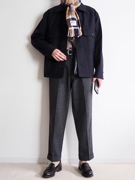 「MHL.（エムエイチエル）のアイテム（ブルゾン）」を使った、なごさん（メンズ・170cm）の秋コーディネート
