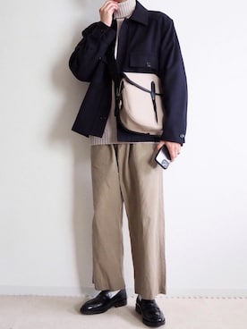 「MHL.（エムエイチエル）のアイテム（ブルゾン）」を使った、なごさん（メンズ・170cm）の秋コーディネート