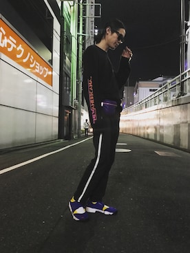 「PORTER（ポーター）のアイテム」を使った、まつしんさん（メンズ・183cm）の夏コーディネート