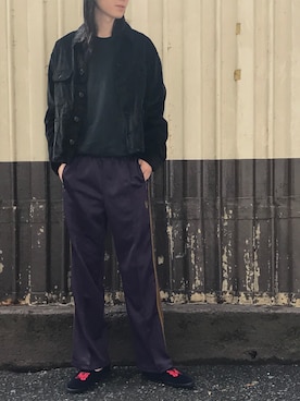 「Needles（ニードルス）のアイテム（シューズ）」を使った、まつしんさん（メンズ・183cm）の夏コーディネート