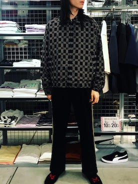 「Needles（ニードルス）のアイテム（シューズ）」を使った、まつしんさん（メンズ・183cm）の夏コーディネート