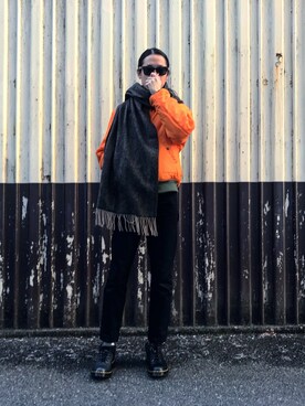 「TAKAHIROMIYASHITATheSoloIst.（タカヒロミヤシタザソロイスト）のアイテム（パンツ）」を使った、まつしんさん（メンズ・183cm）の冬コーディネート